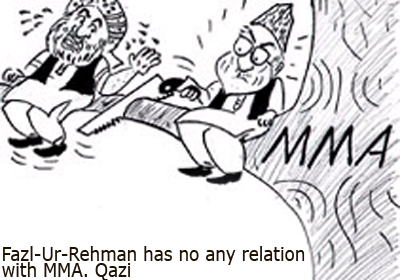 Fazl-Ur-Rehman has no any relation with MMA. Qazi