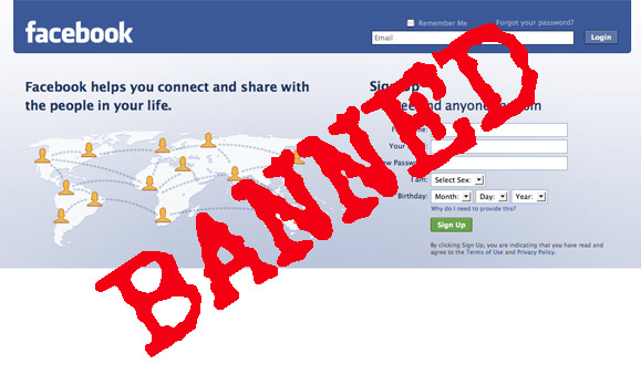 Facebook, fb, Banned, Terblokir